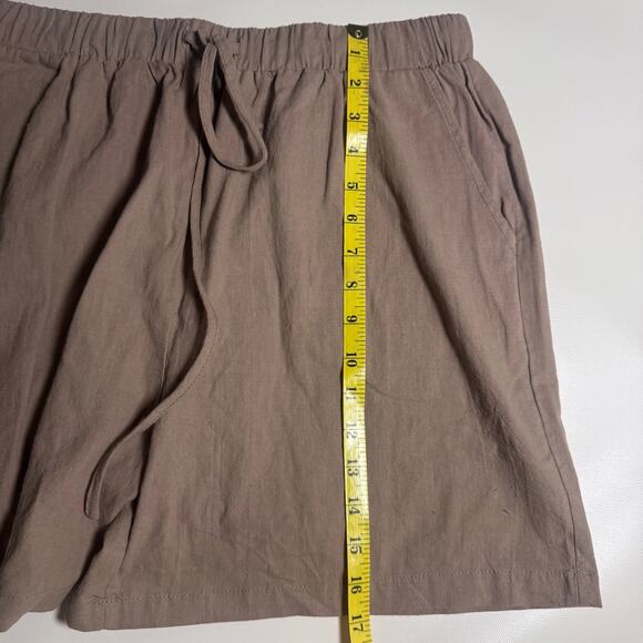 COZY Women's Casual Bamboo Short Pant Drawstring Elastic Waist sz 10 Brown Basic - Picture 6 of 8